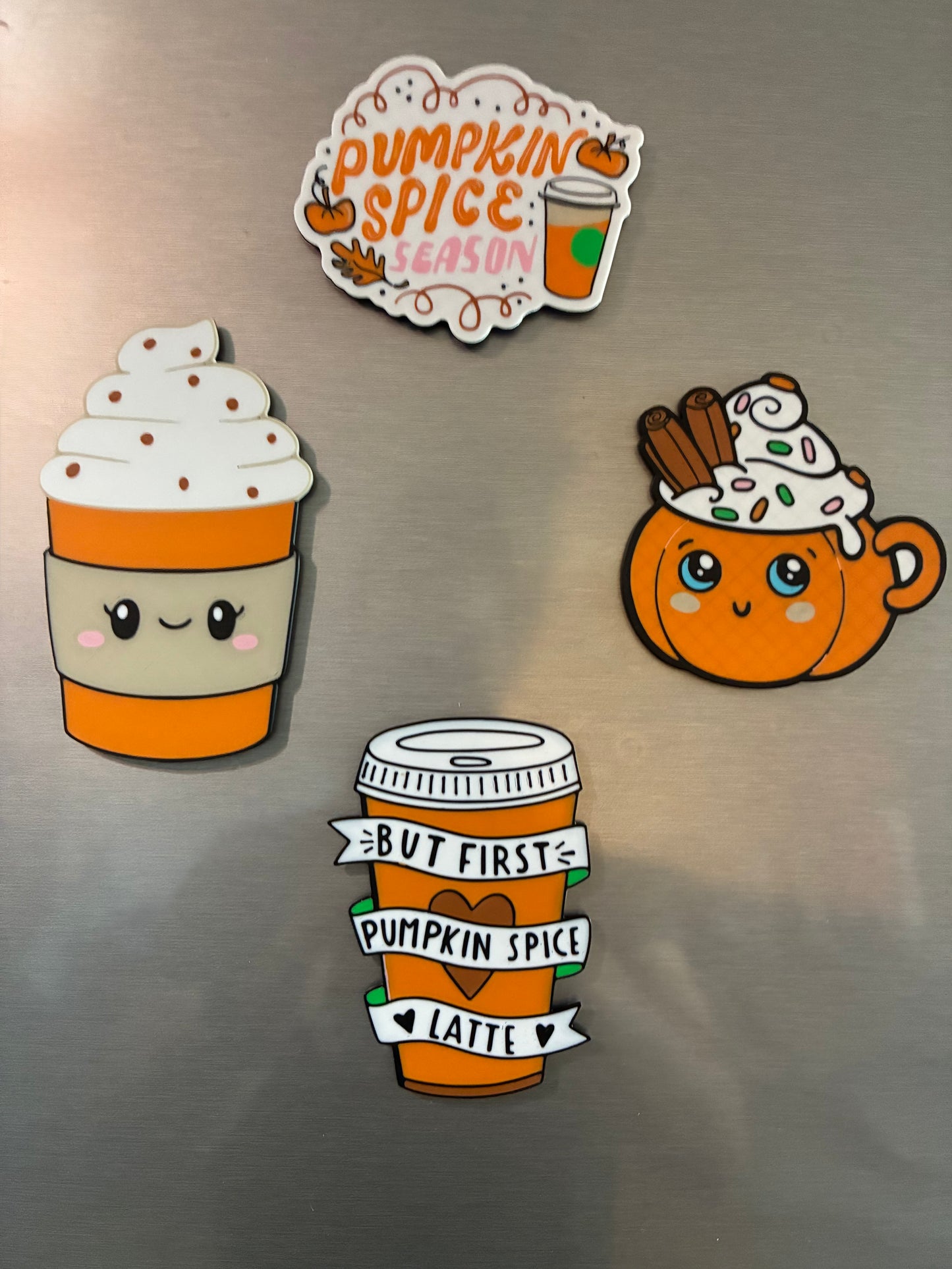 Lot de magnets Pumpkin Spice, décoration frigo automne, aimants kawaii café