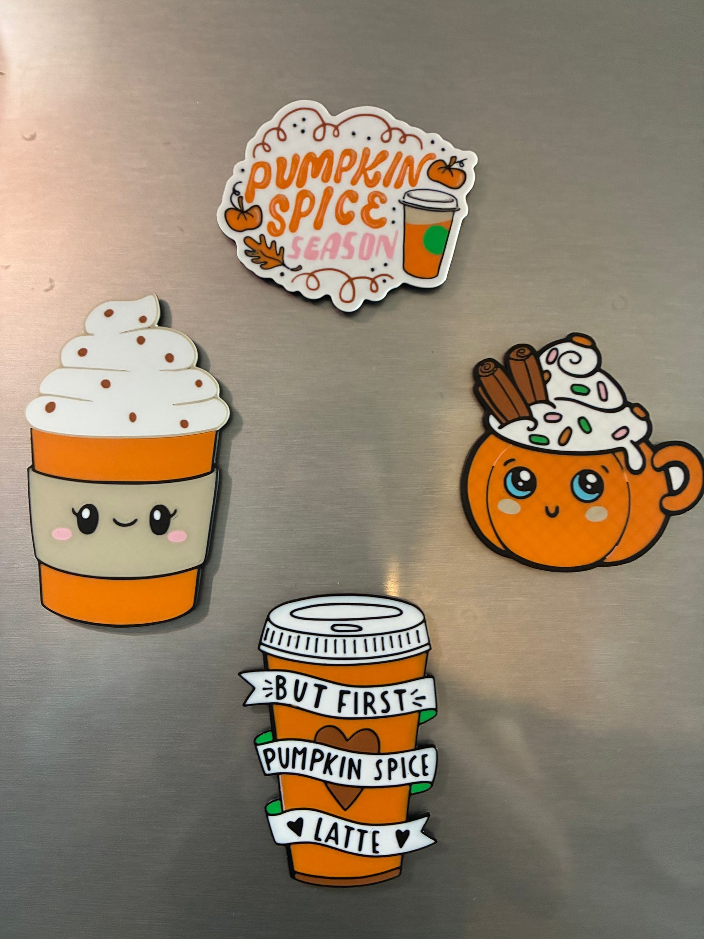 Lot de magnets Pumpkin Spice, décoration frigo automne, aimants kawaii café