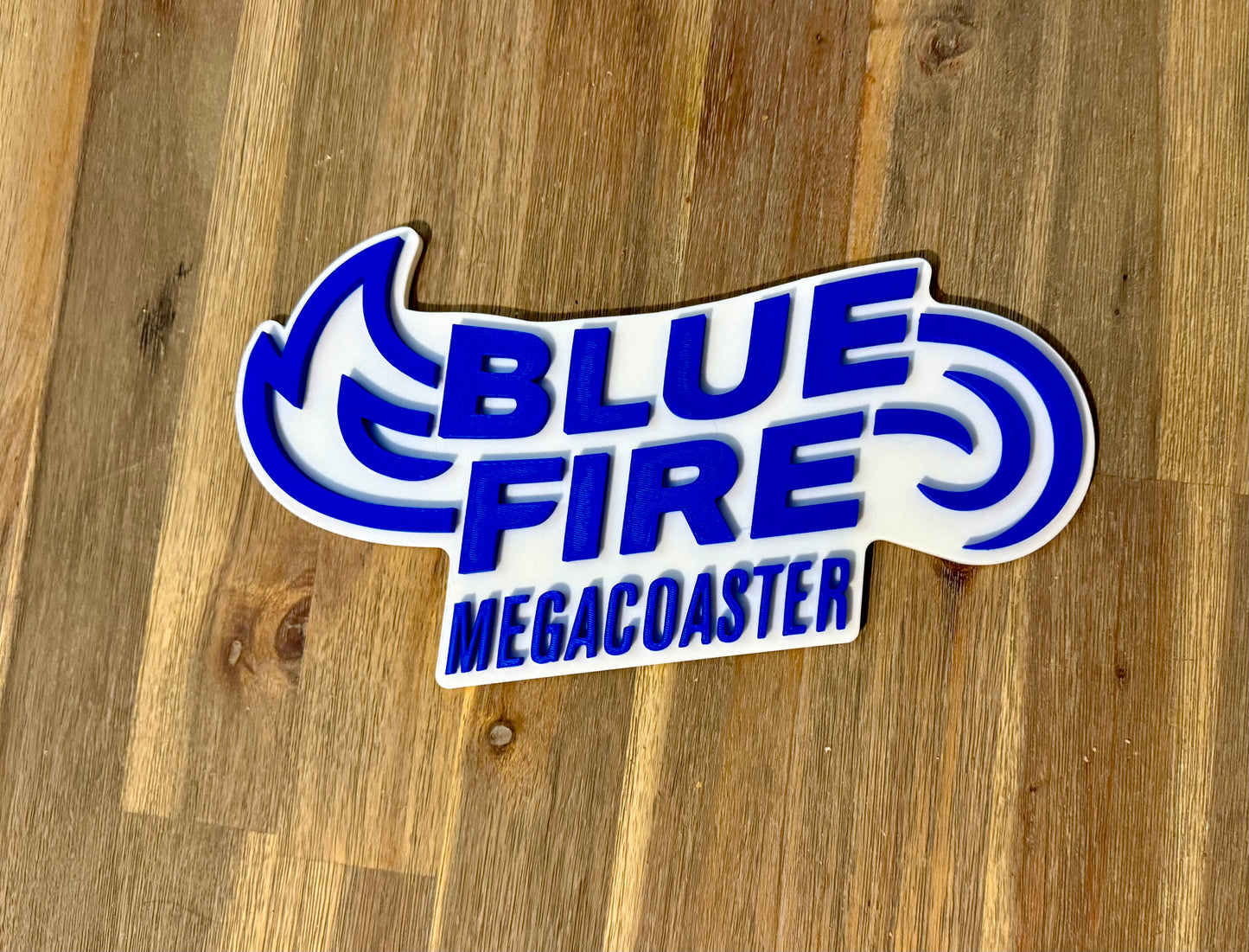 Plaque décorative 3D – Blue Fire Megacoaster