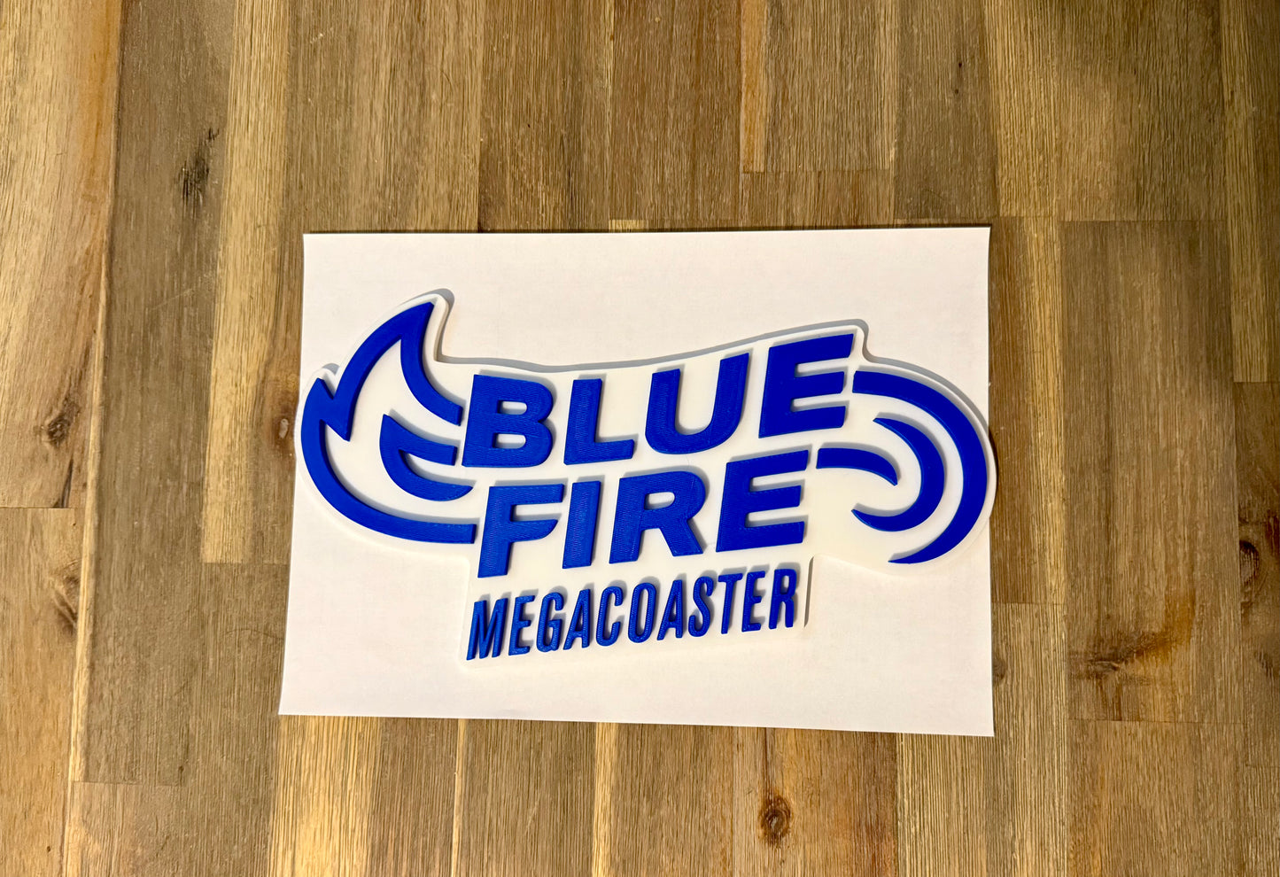 Plaque décorative 3D – Blue Fire Megacoaster