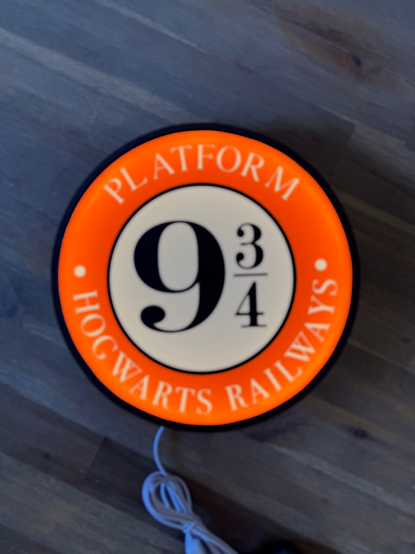 Enseigne Lumineuse Harry Potter - Platform 9 ¾ - Décoration Murale LED USB (30 cm)