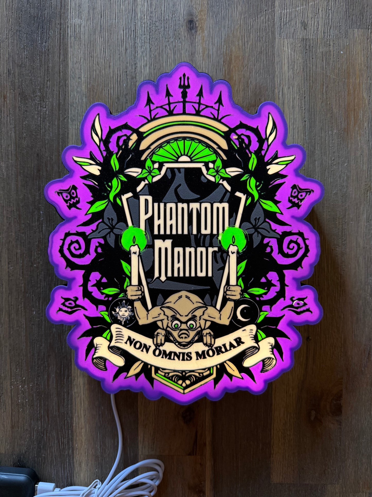 Plaque lumineuse Phantom Manor – Décoration Disney & Halloween