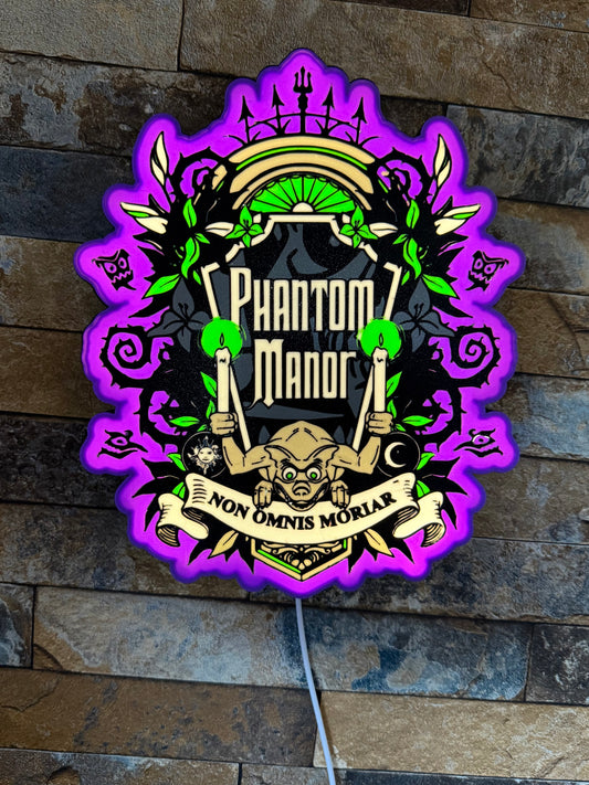 Plaque lumineuse Phantom Manor – Décoration Disney & Halloween