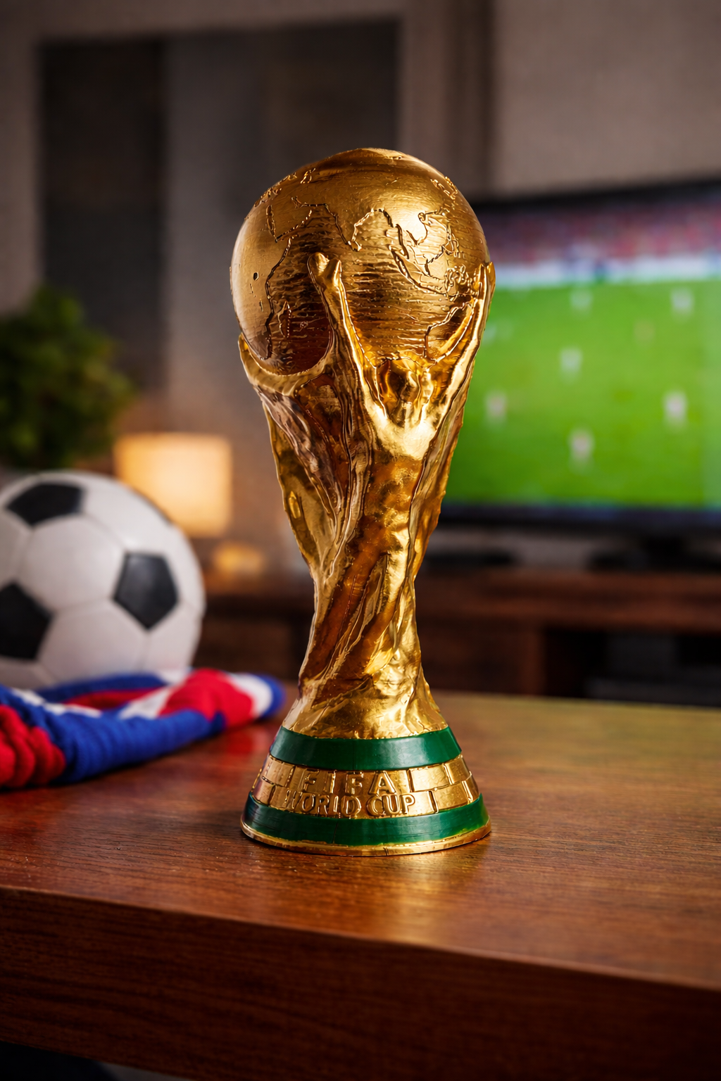 🏆 Réplique Trophée Coupe du Monde – Taille Réelle