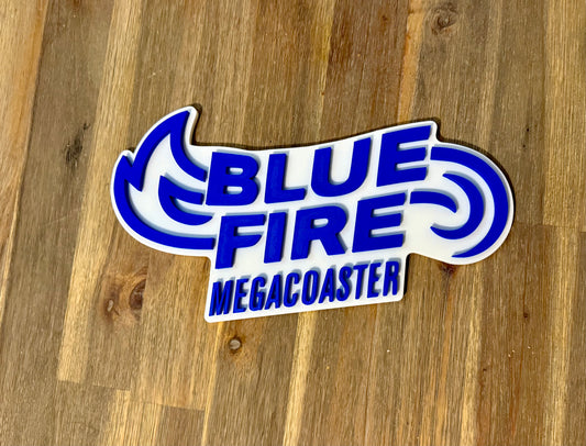 Plaque décorative 3D – Blue Fire Megacoaster