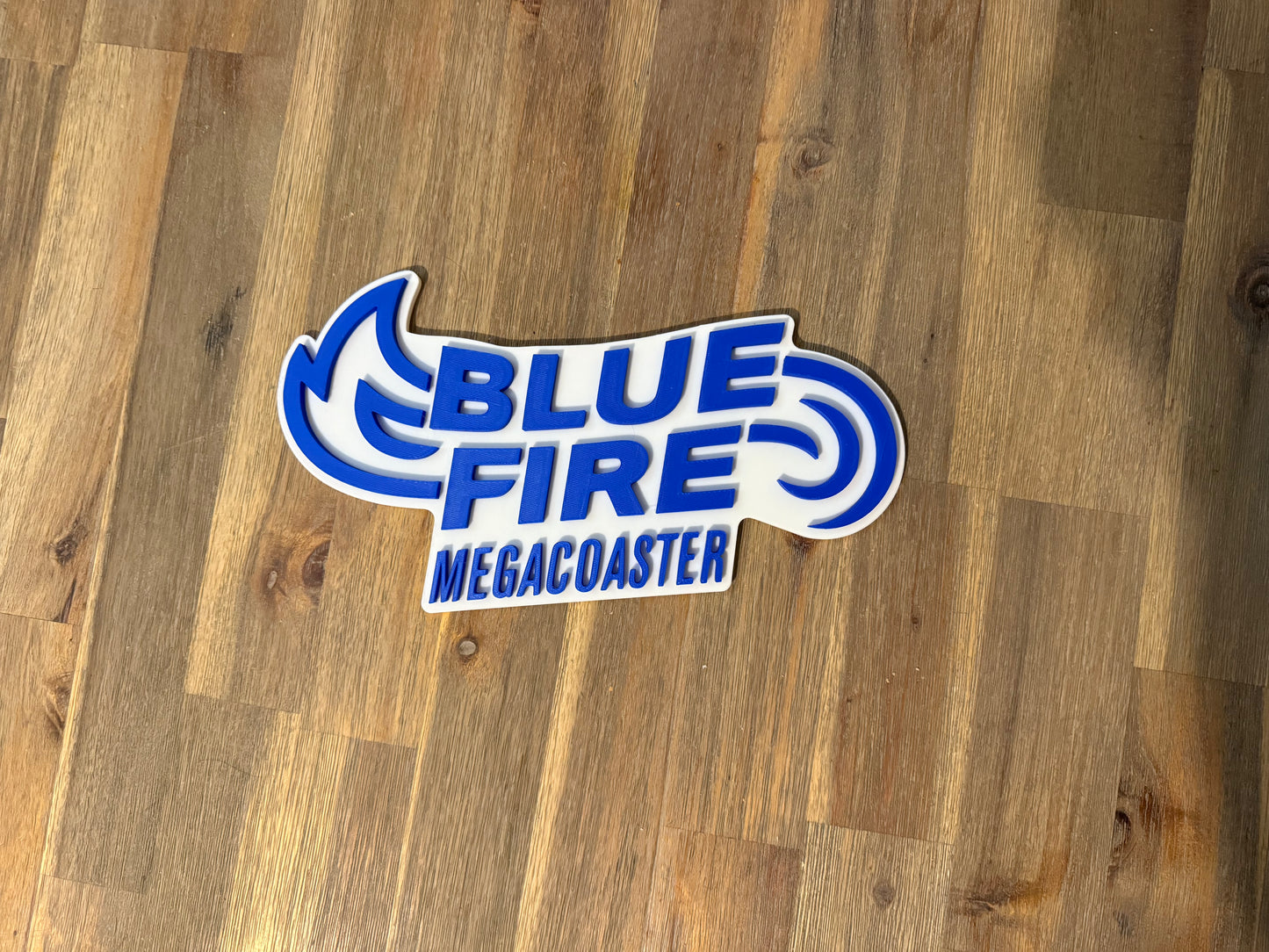 Plaque décorative 3D – Blue Fire Megacoaster
