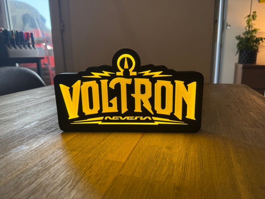 Enseigne lumineuse Voltron Nevera – Déco Geek Industrielle | Version LED ou sans éclairage | USB câble 10 cm ou 120 cm