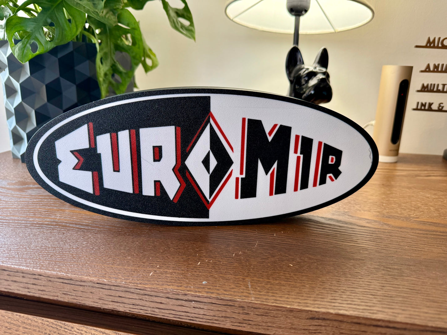 Enseigne Lumineuse EUROMIR – Europa-Park – LED USB – 30x12 cm – Impression 3D