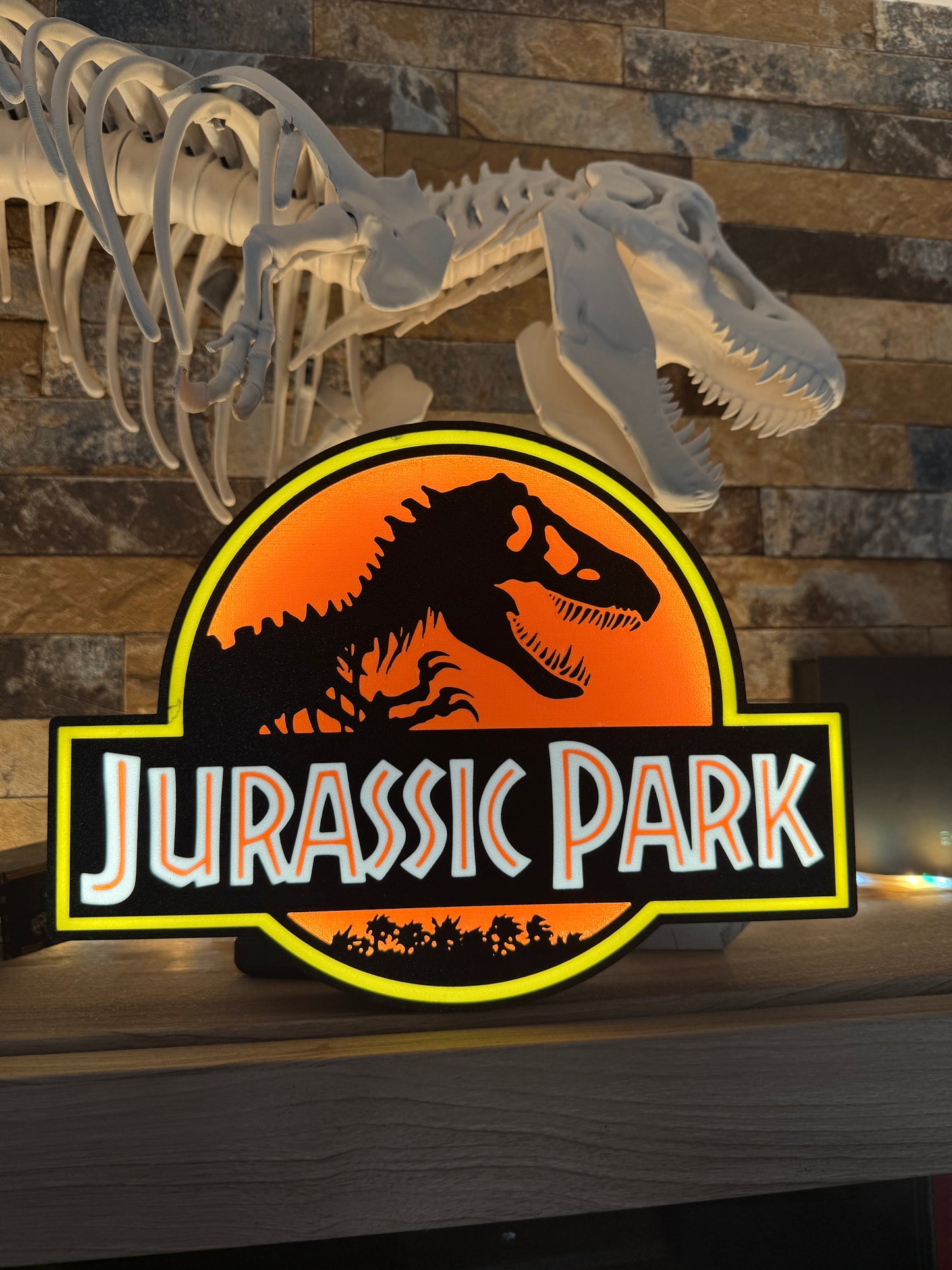 Logo Lumineux Jurassic Park – Enseigne Murale LED USB