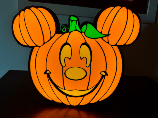 Logo lumineux Citrouille Mickey – Décoration Halloween Disney – Lampe USB
