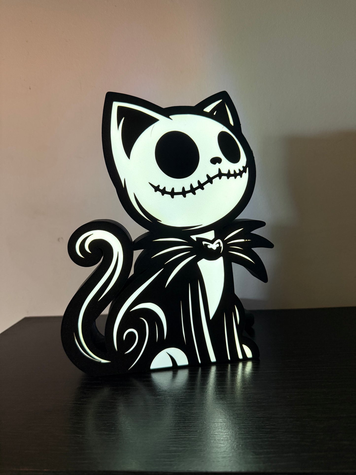 Chat Jack Skellington – Figurine / Décoration Halloween imprimée en 3D