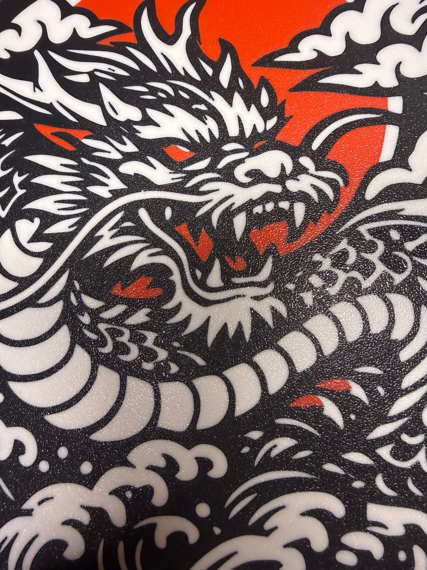 Lightbox Dragon Japonais LED – Décoration Murale Tattoo – Lampe Dragon Irezumi – Art Japonais – Cadeau Déco Moderne